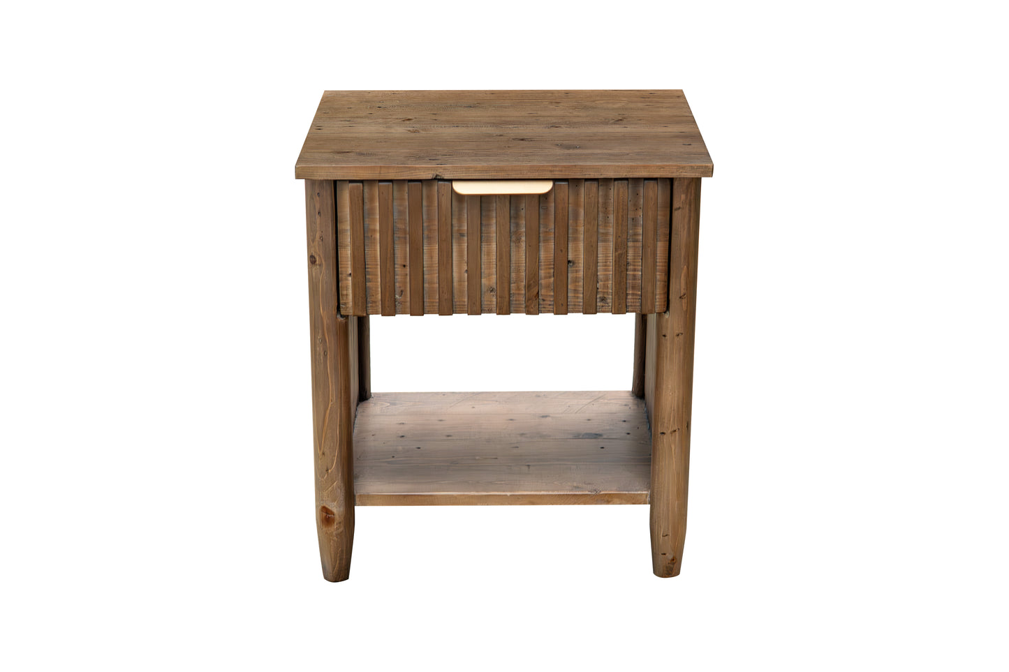 Kairo 1 Drawer Bedside Table  - Cashew Oak