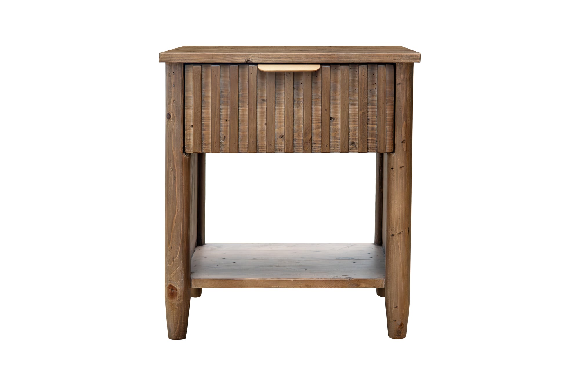 Kairo 1 Drawer Bedside Table  - Cashew Oak