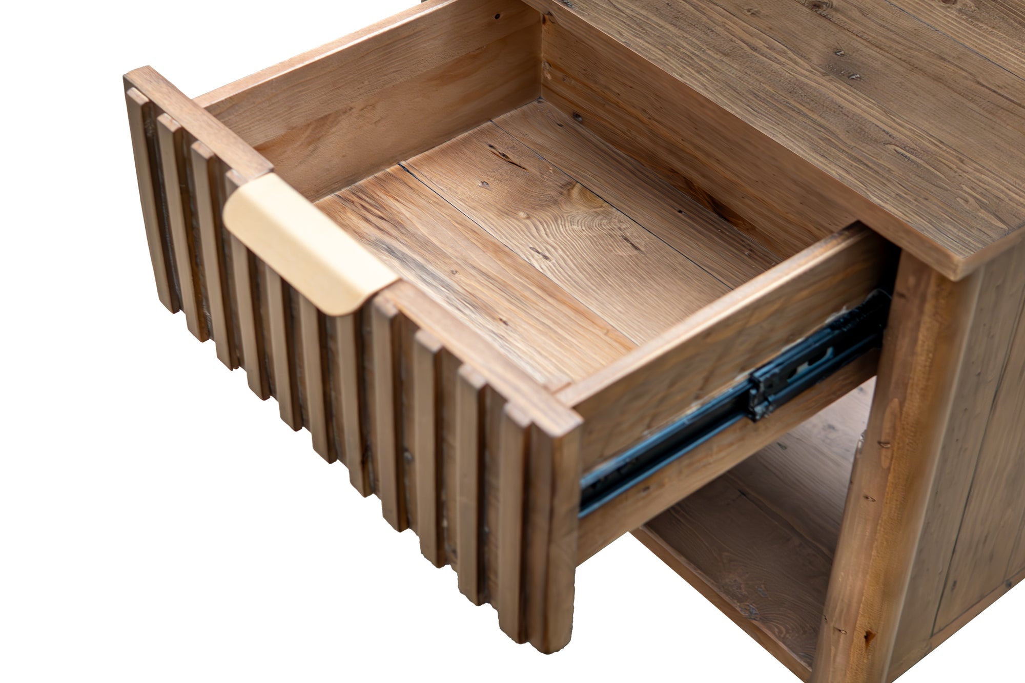 Kairo 1 Drawer Bedside Table  - Cashew Oak