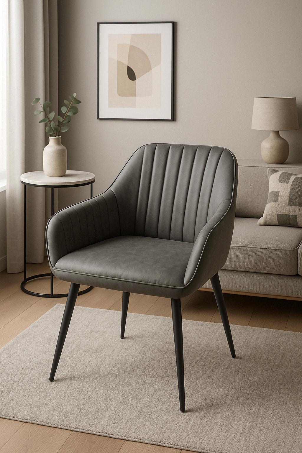 EZ Dining Chair - Smoke Grey PU