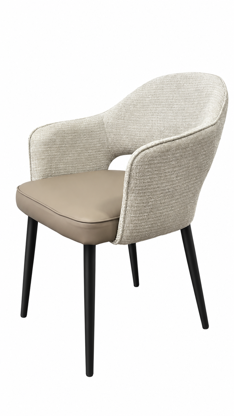 Maisie Dining Chair – Champagne Beige & Taupe