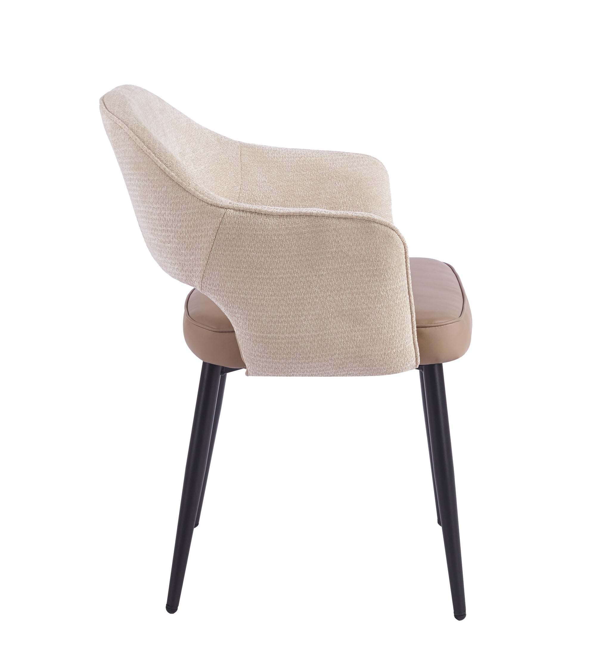 Maisie Dining Chair – Champagne Beige & Taupe