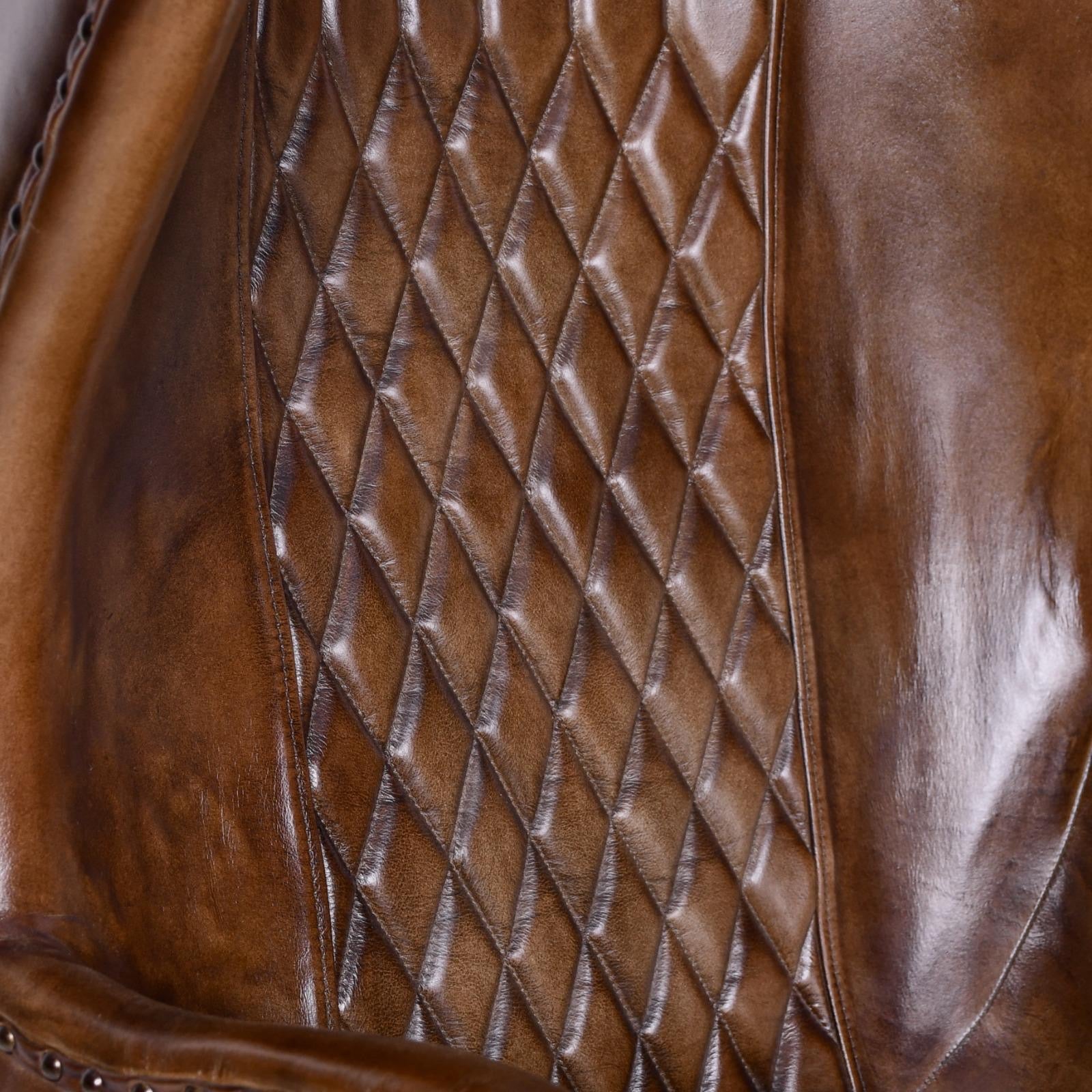 Lancaster Swivel Chair – Brown Leather