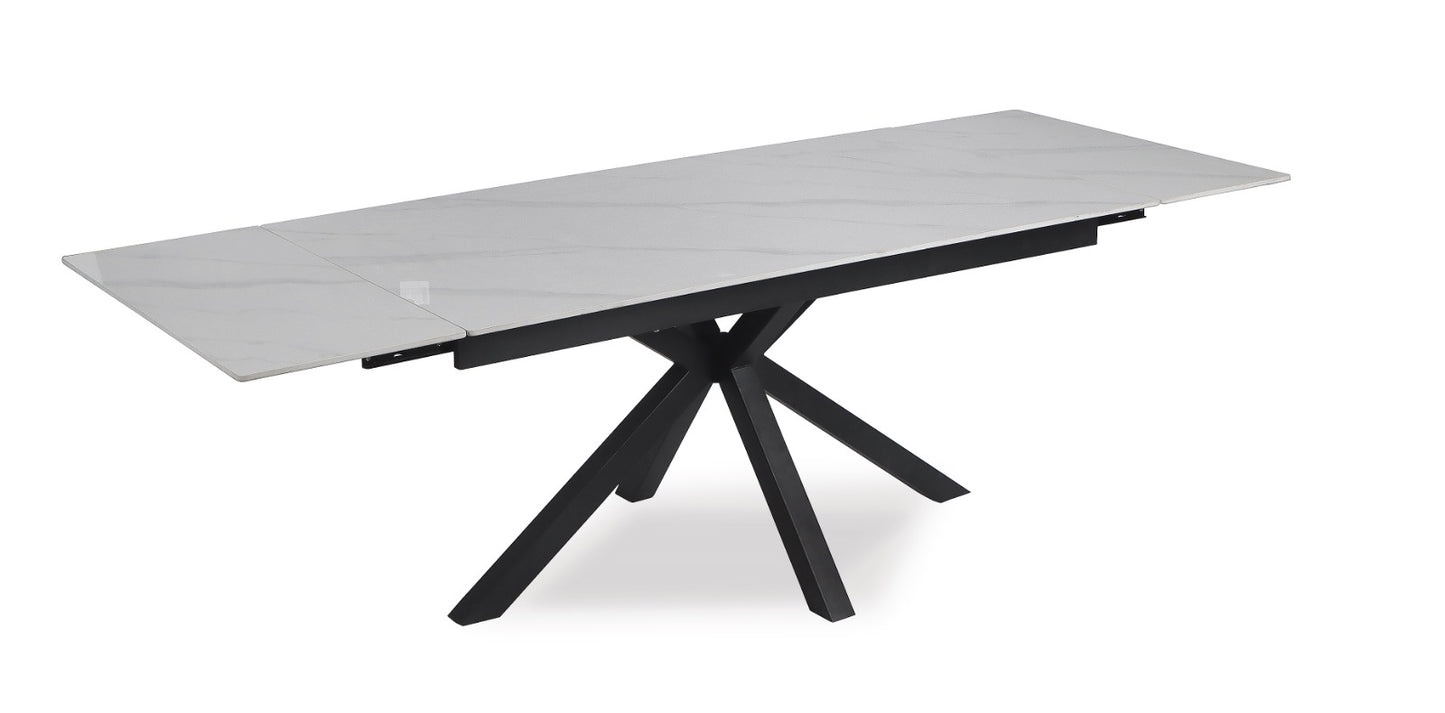 Erza  Dining 160/240cm Table  - White Sintered Stone