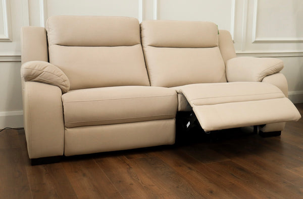 Heydon  3 Seater Power Recliner - Stone Mircofiber
