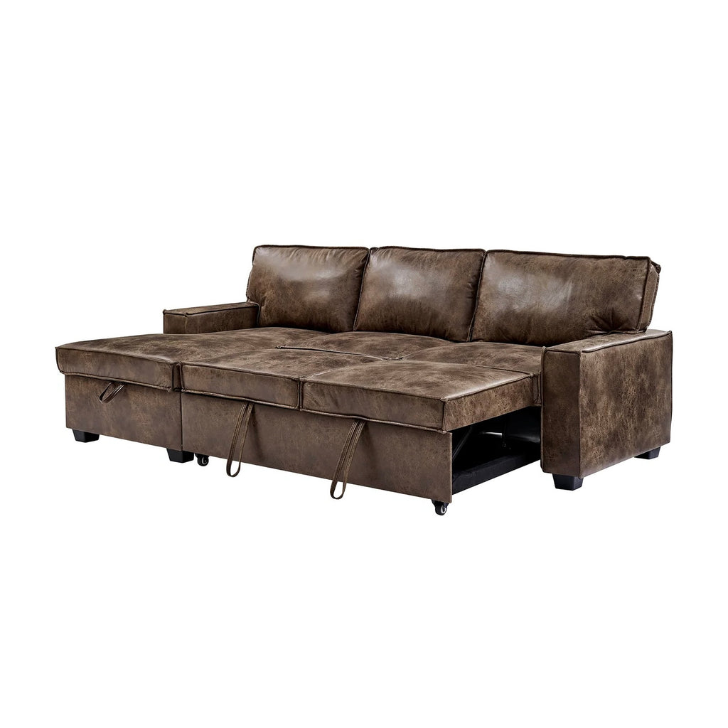 Harvard LHF Sofa Bed - Leather aire Brown