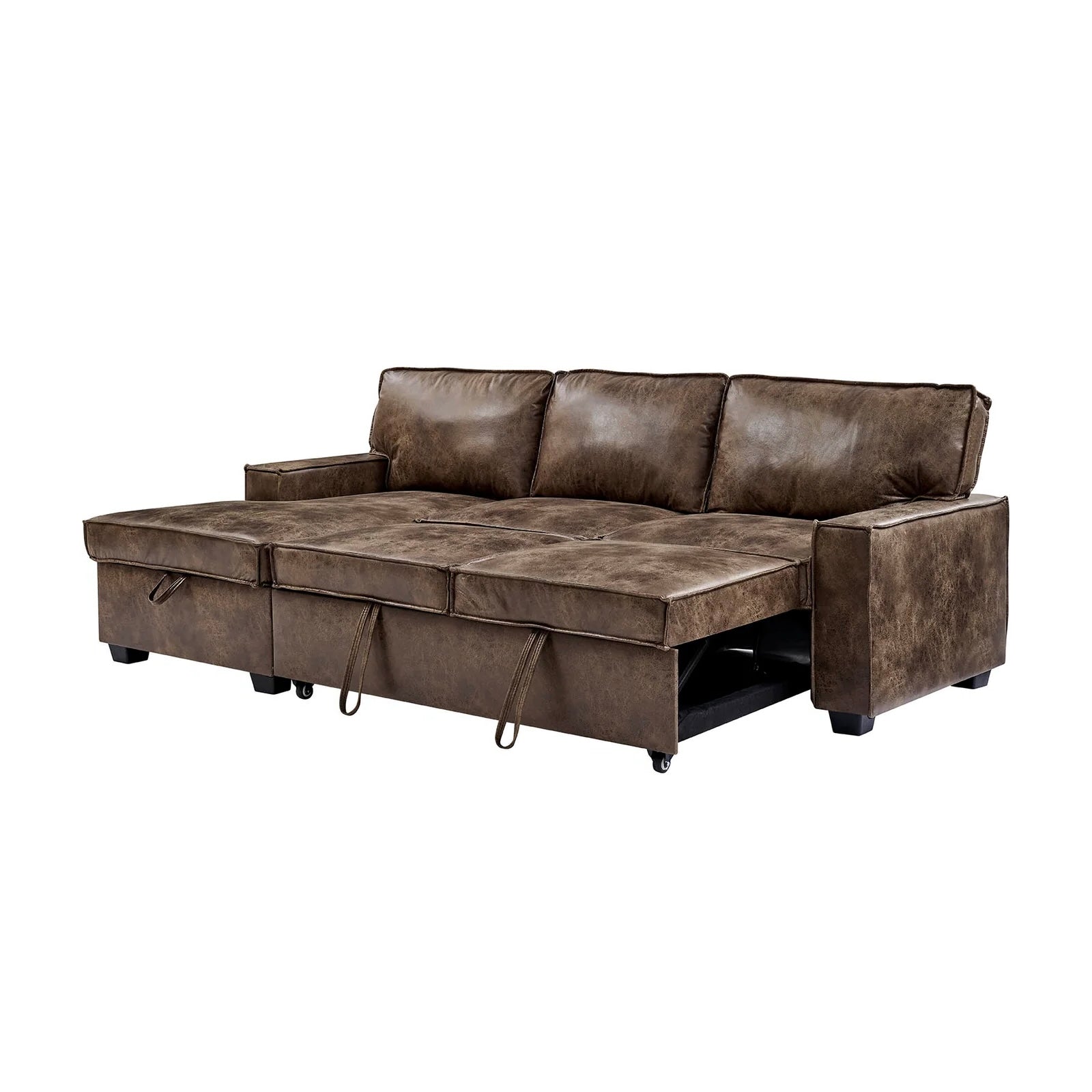 Harvard LHF Sofa Bed - Leather aire Brown