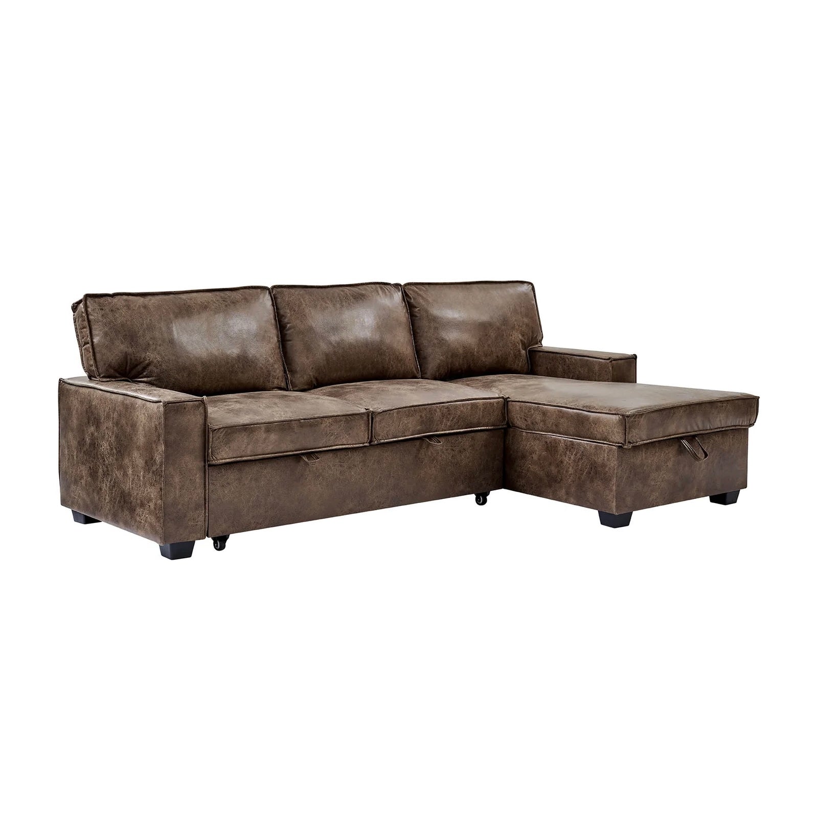 Harvard RHF Sofa Bed - Leather aire Brown