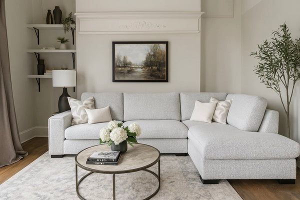 Sierra Corner Lounge Chaise - RHF - Stone Linen
