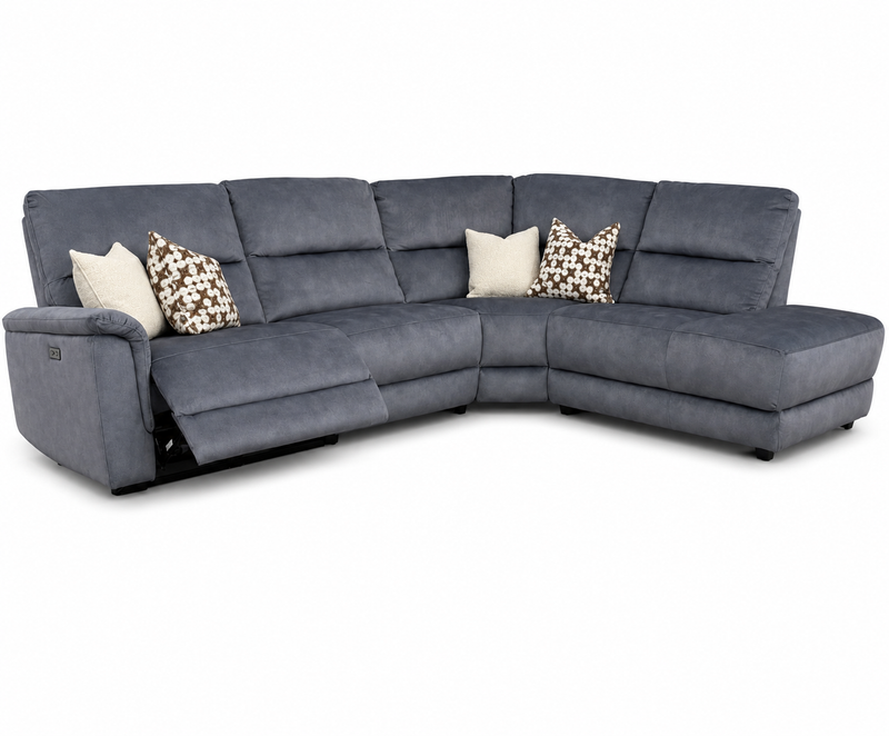 Monaco Electric Recliner Corner Chaise –  RHF - Charcoal