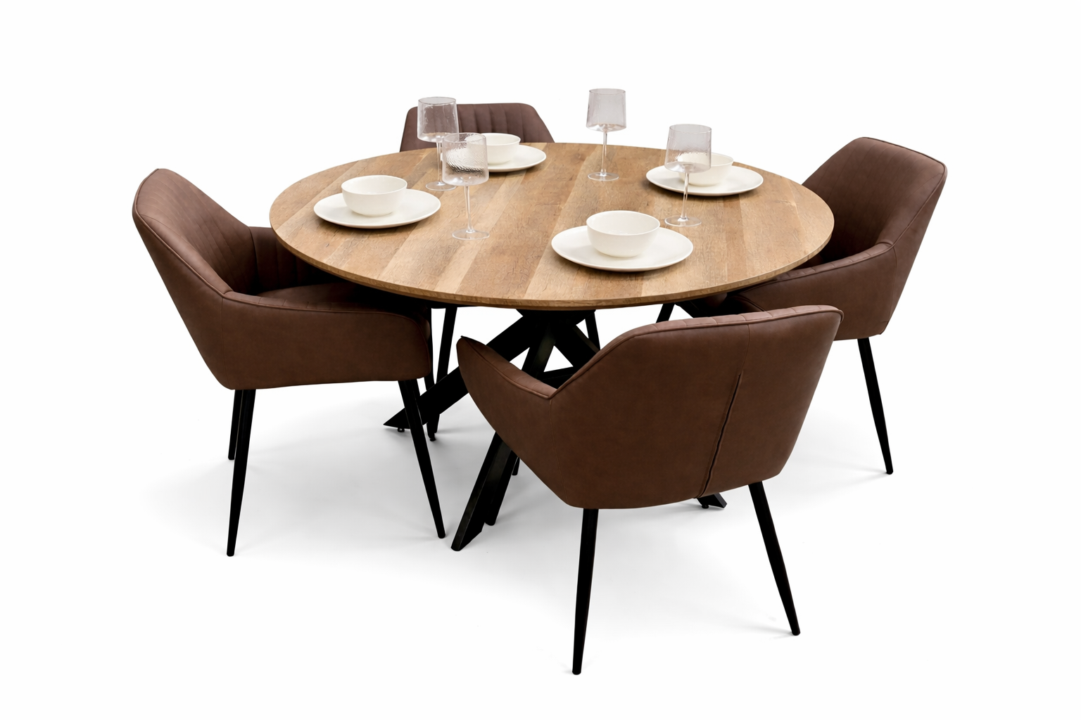 Epsom Rustic Oak 1.2m + 4 EZ Brown PU