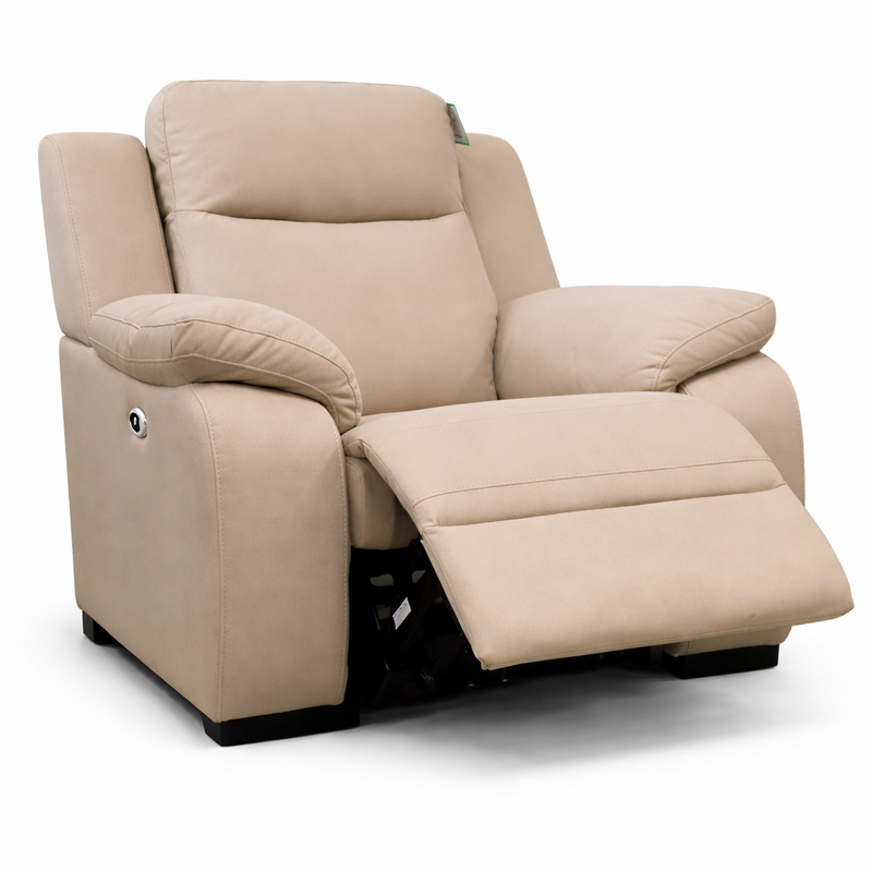 Heydon 1 Seater Power Recliner - Stone Mircofiber