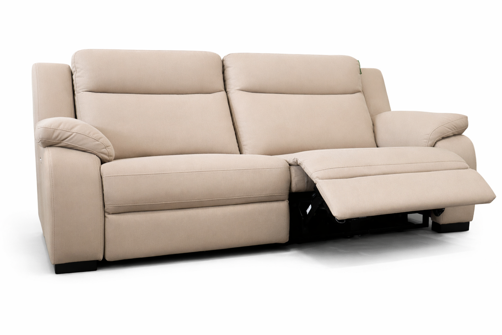 Heydon Power Recliner 3 + 1 + 1 - Stone Mircofiber