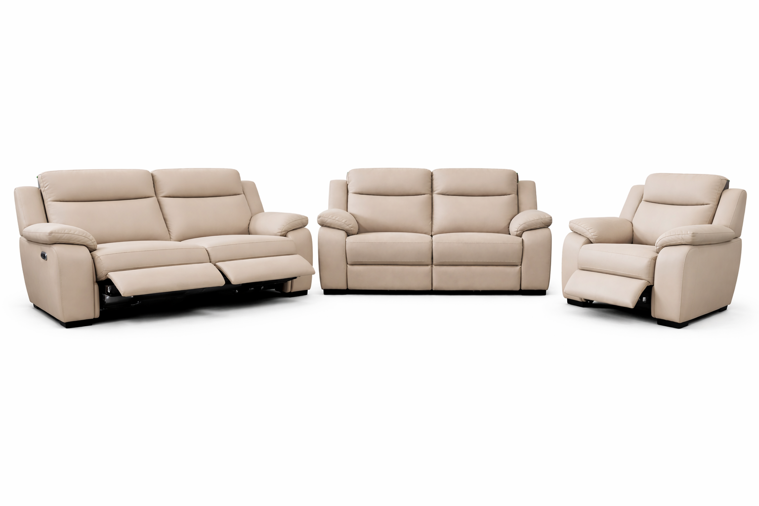 Heydon Power Recliner 3 + 2 + 1 - Stone Mircofiber