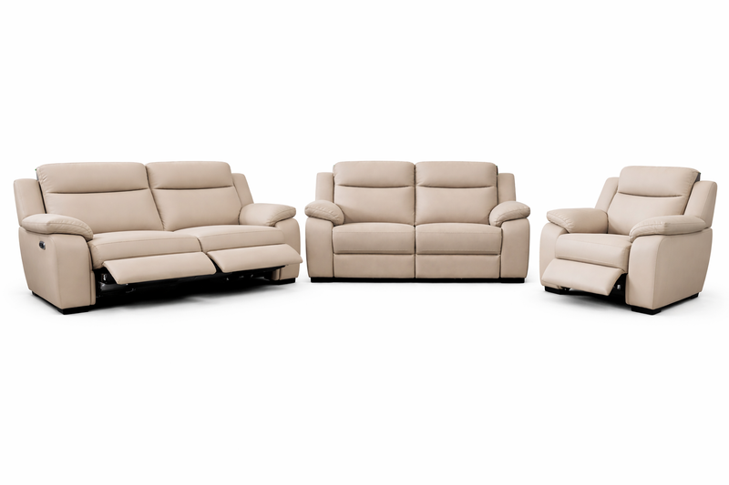 Heydon Power Recliner 3 + 2 + 1 - Stone Mircofiber
