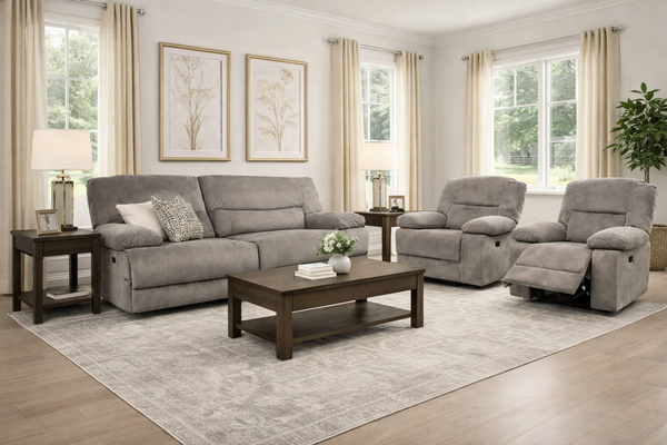 Fulton Power Sofa Range 3 + 1 + 1 - Dark Taupe