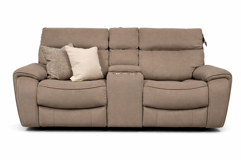Scarlet Power 2 Seater  - Taupe Microfibre Fabric