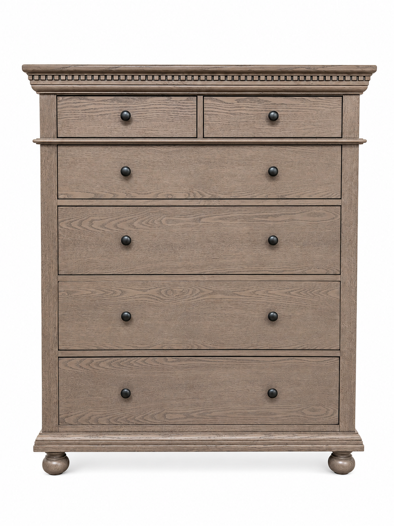 Knightsbridge Tall Chest - Ash Grey