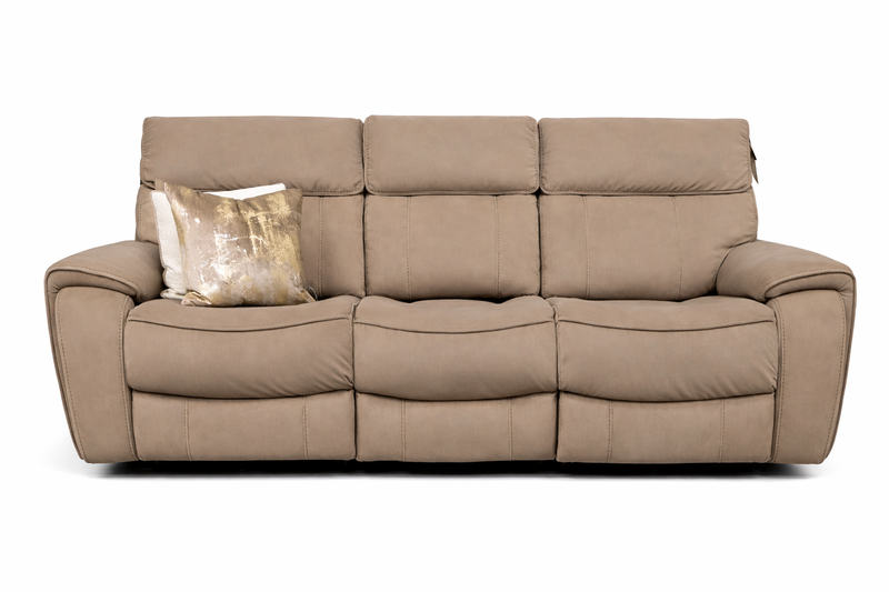 Scarlet Power 3 Seater  - Taupe Microfibre Fabric