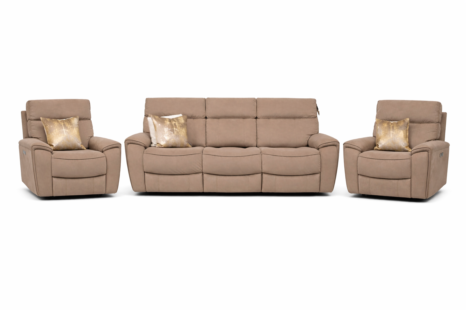 Scarlet Power 3 + 1 + 1 - Taupe Microfibre Fabric