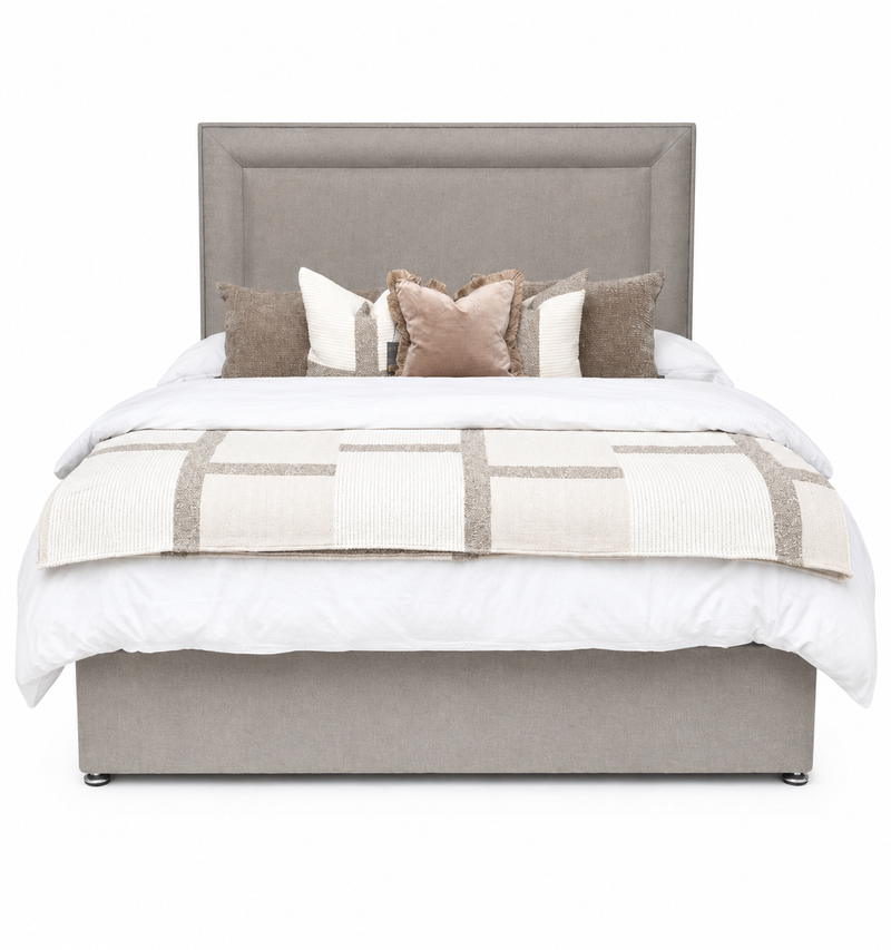 Azura upholstered bed with standard base – Irish Made Everest Collection