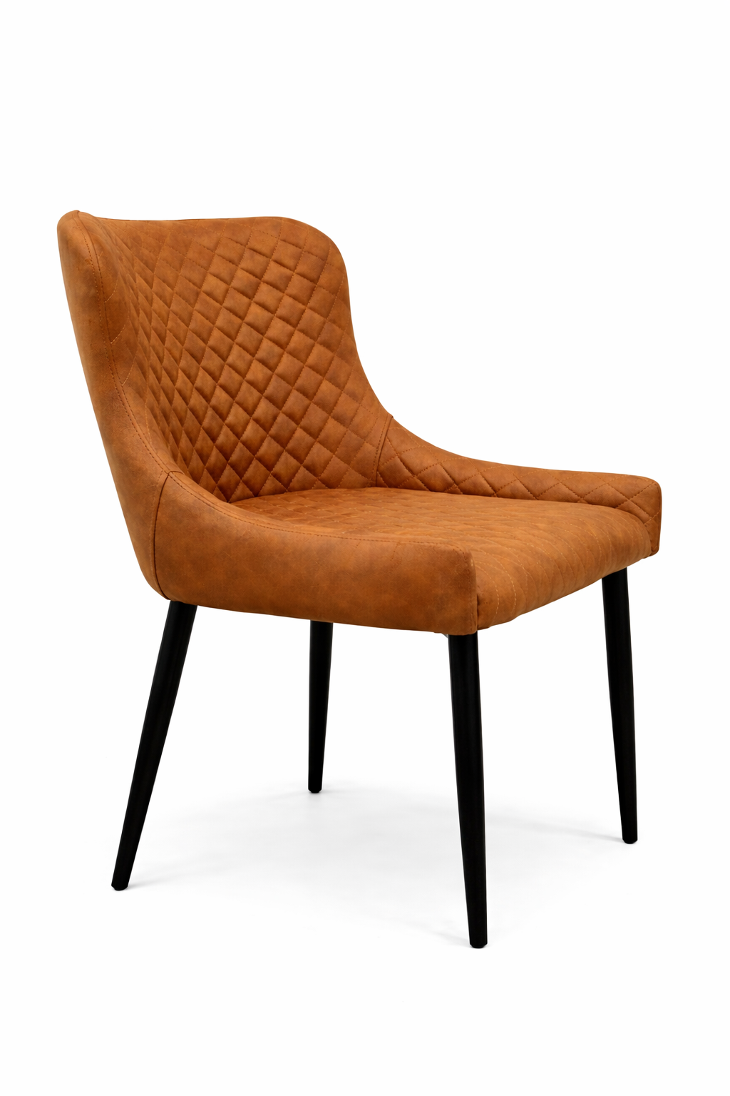 Diamond Dining Chair - Tan Suede