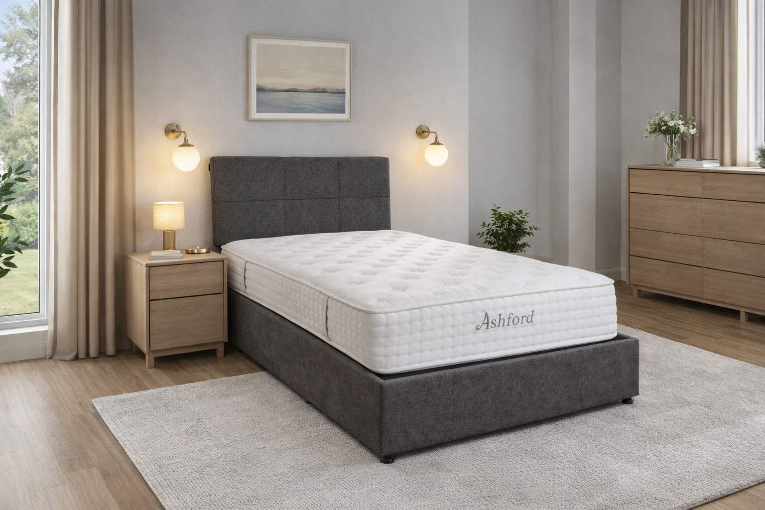 Prime Divan Set with Ashford 1200 Mattress - King