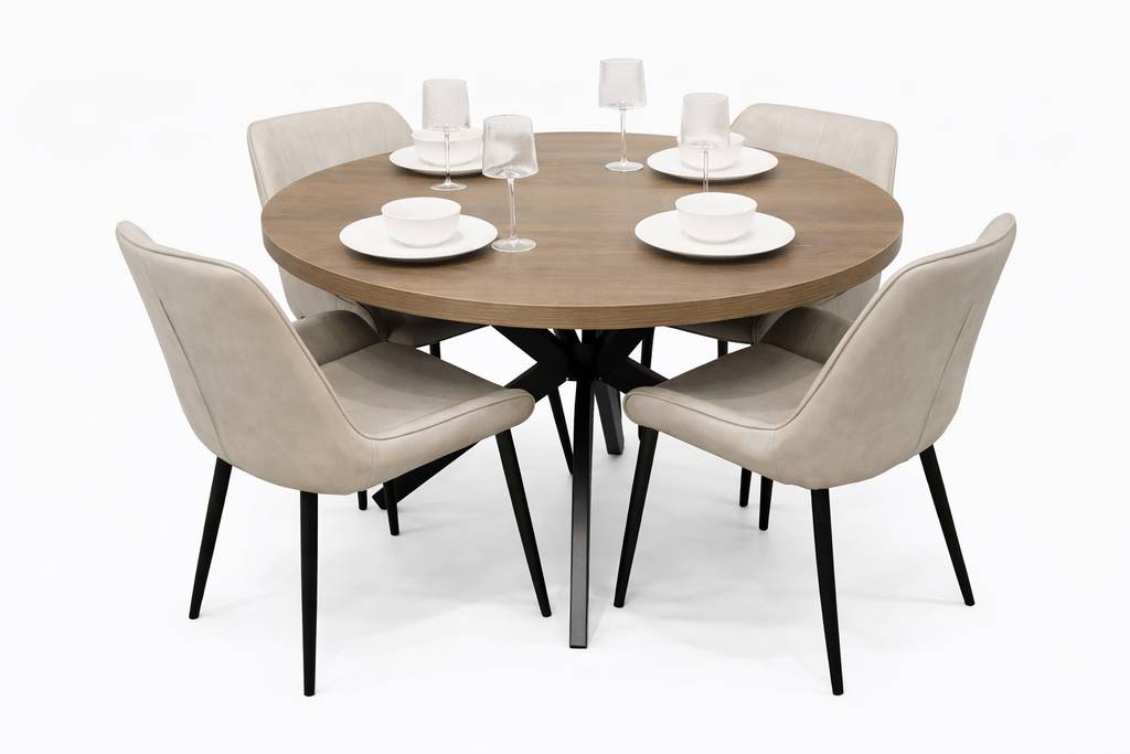 Pan Dark 1.2m + 4 Tilly Taupe PU