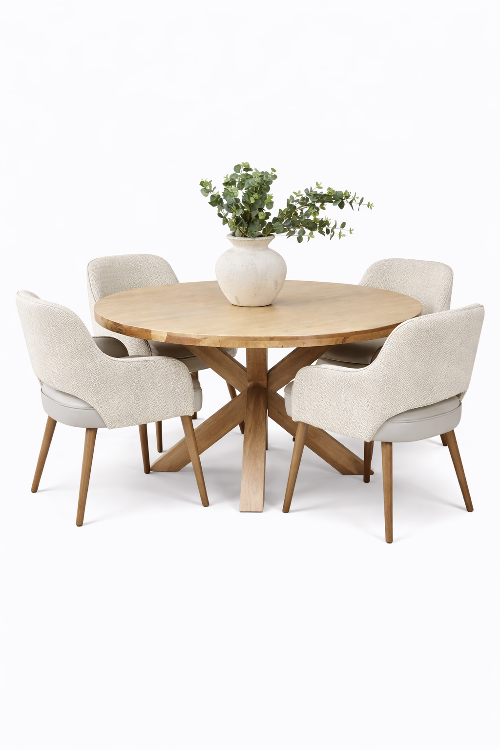 Parnell- 1.5m Round + 4 Pisa Chairs