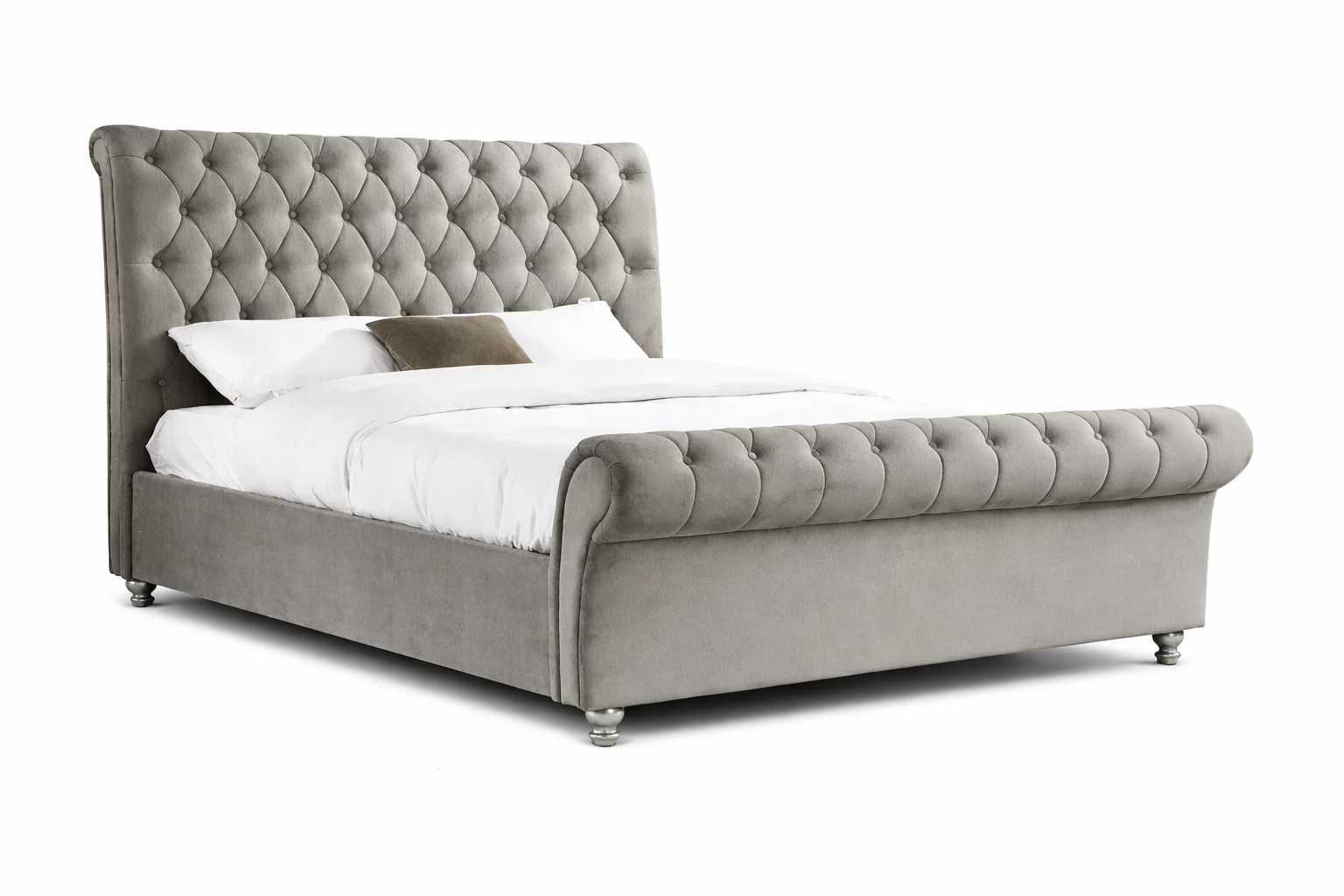 Dione - Silver - 4ft 6" Standard Double