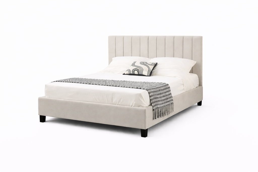 Phoenix Bed Frame  King  - Beige