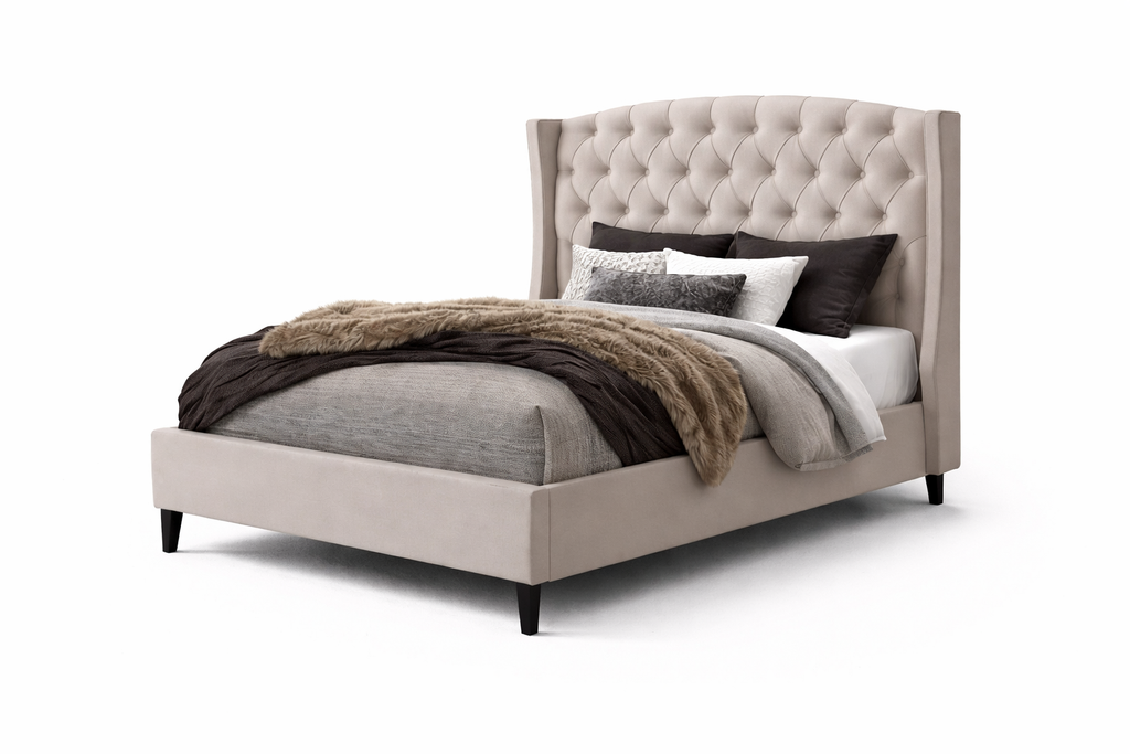 Windsor Bed superking  - Mink Velvet