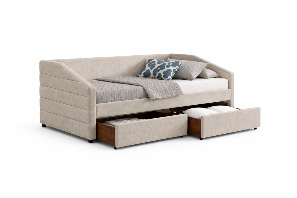 Aspen Day Bed With Storage - Beige