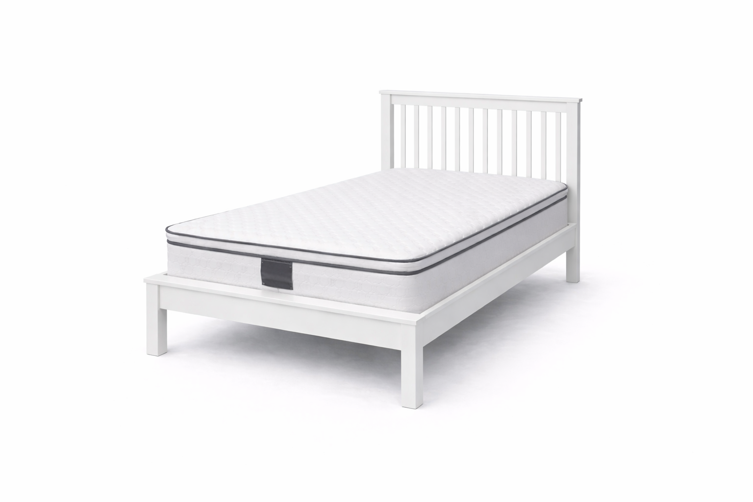 Kobe Single Bed Frame - White