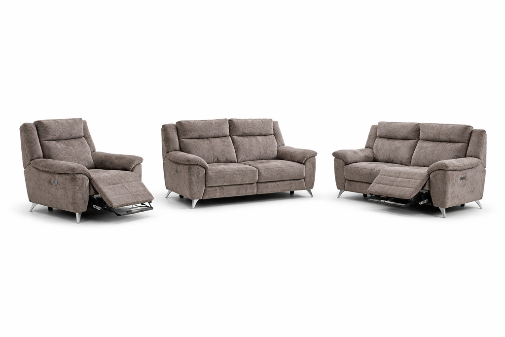 Marylin 3 + 2 + 1 Fixed - Stone Fabric