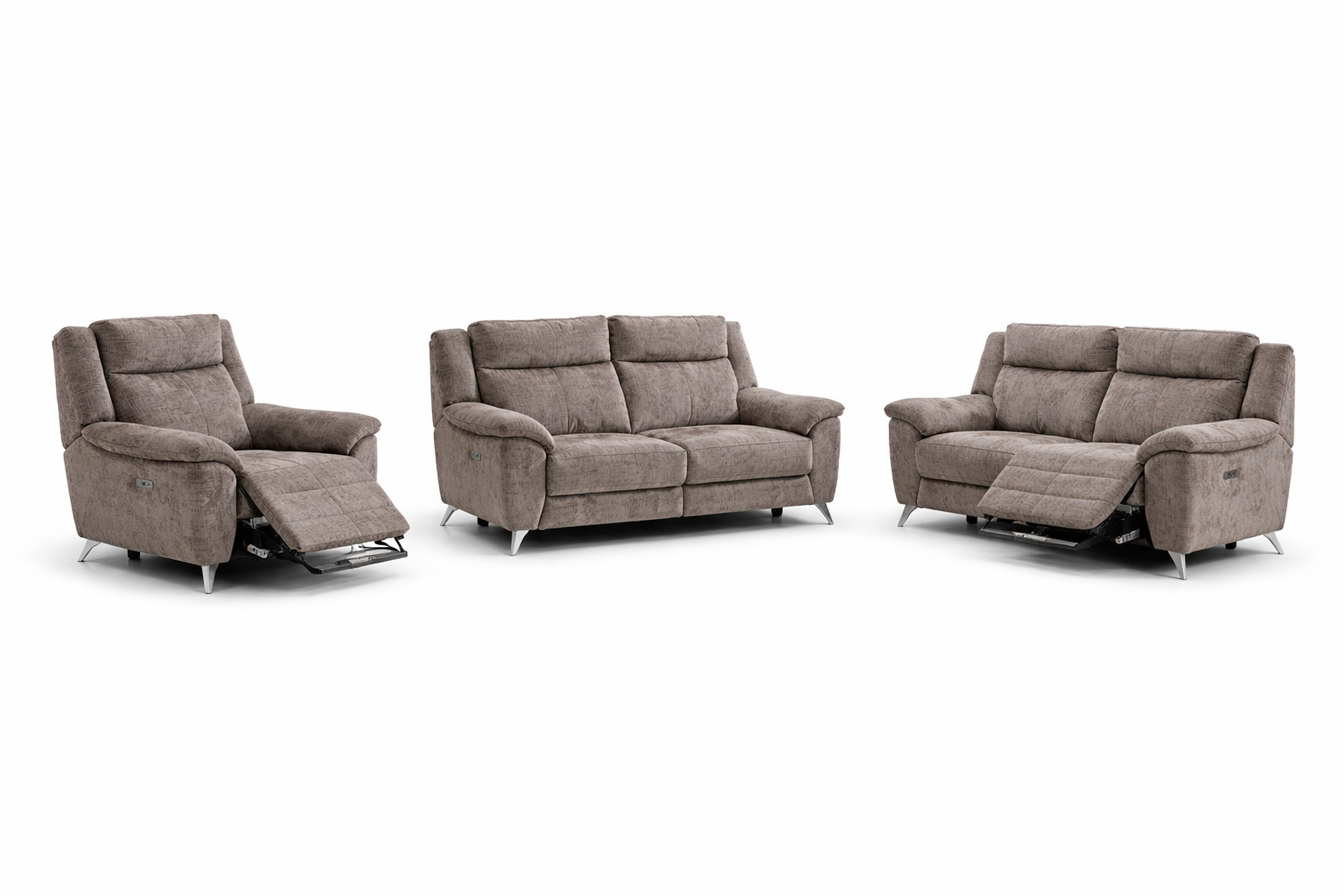 Marylin 3 + 2 + 1 Fixed - Stone Fabric
