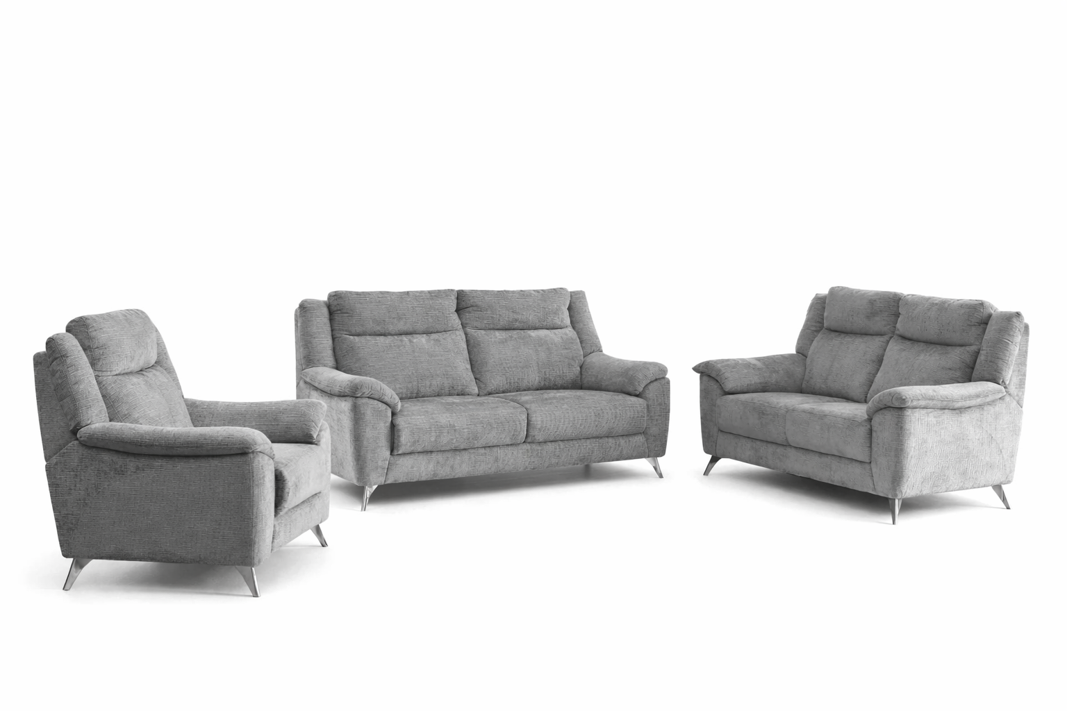 Marylin 3 + 1 + 1 Fixed - Ash Fabric