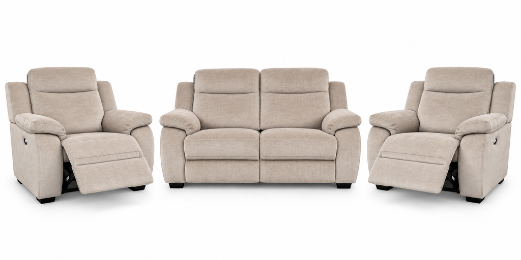 Heydon Power Recliner 3 + 1 + 1 - Warm Beige