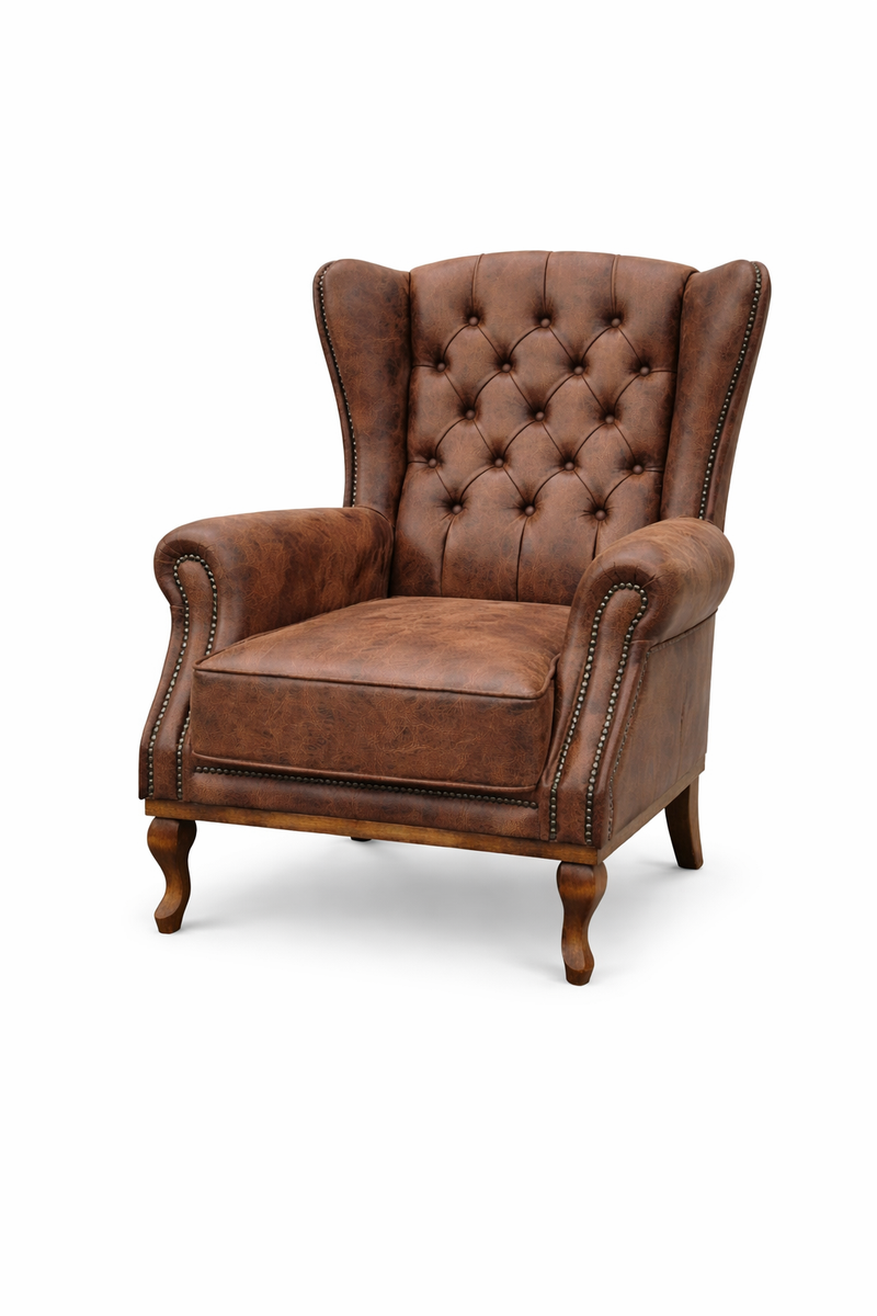 Queen Anne - Suede Brown