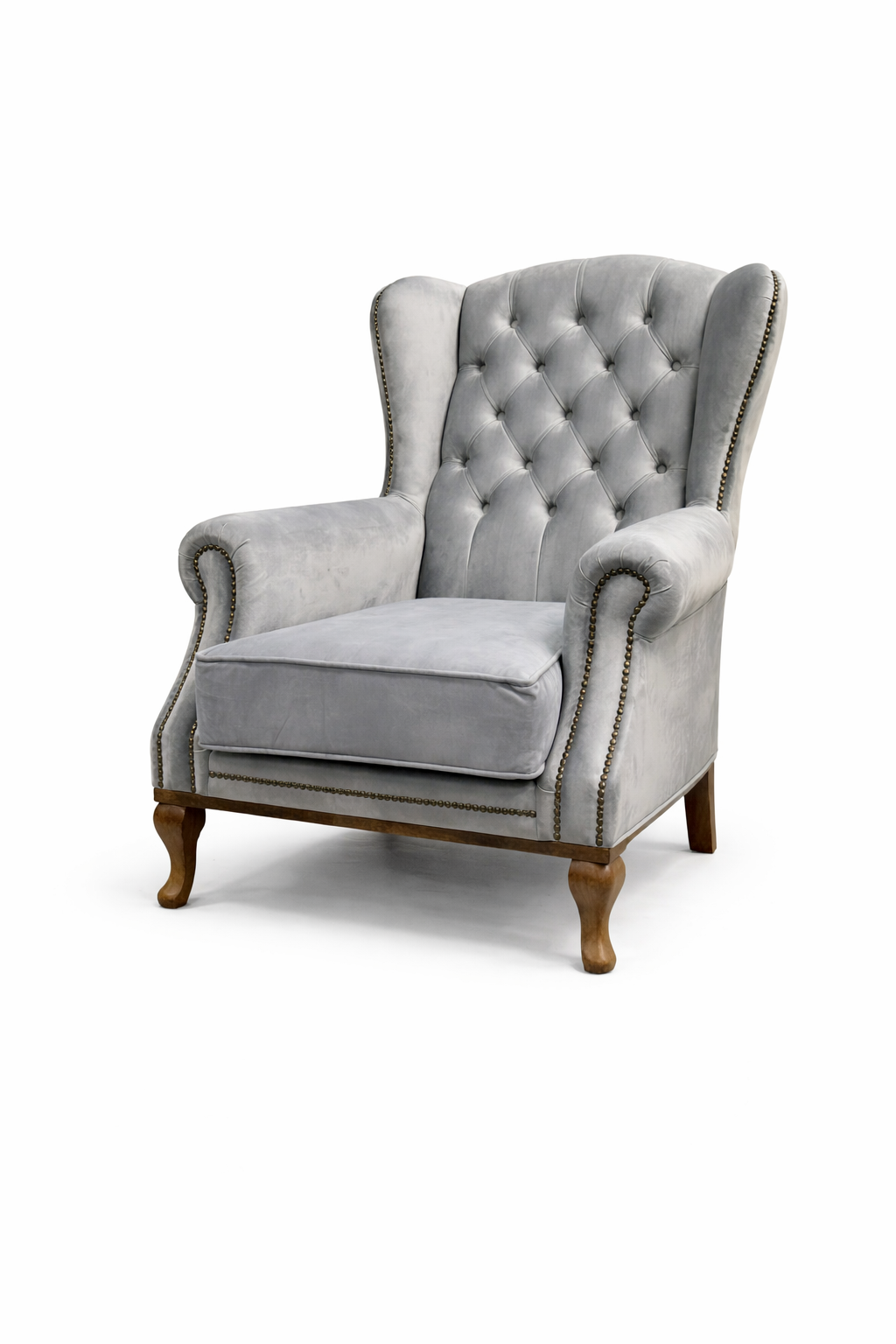 Queen Anne - Plush Grey