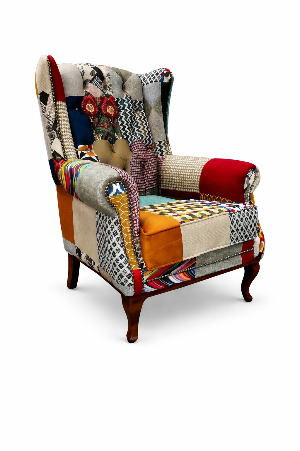 Patchwork Armchair - Red