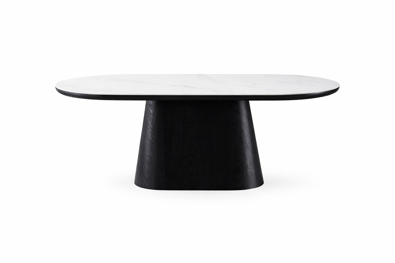 Cal Dining Table- Black With White Top