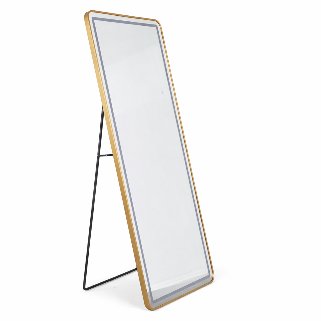 Led modena cheval mirror gold 170 x 70cm