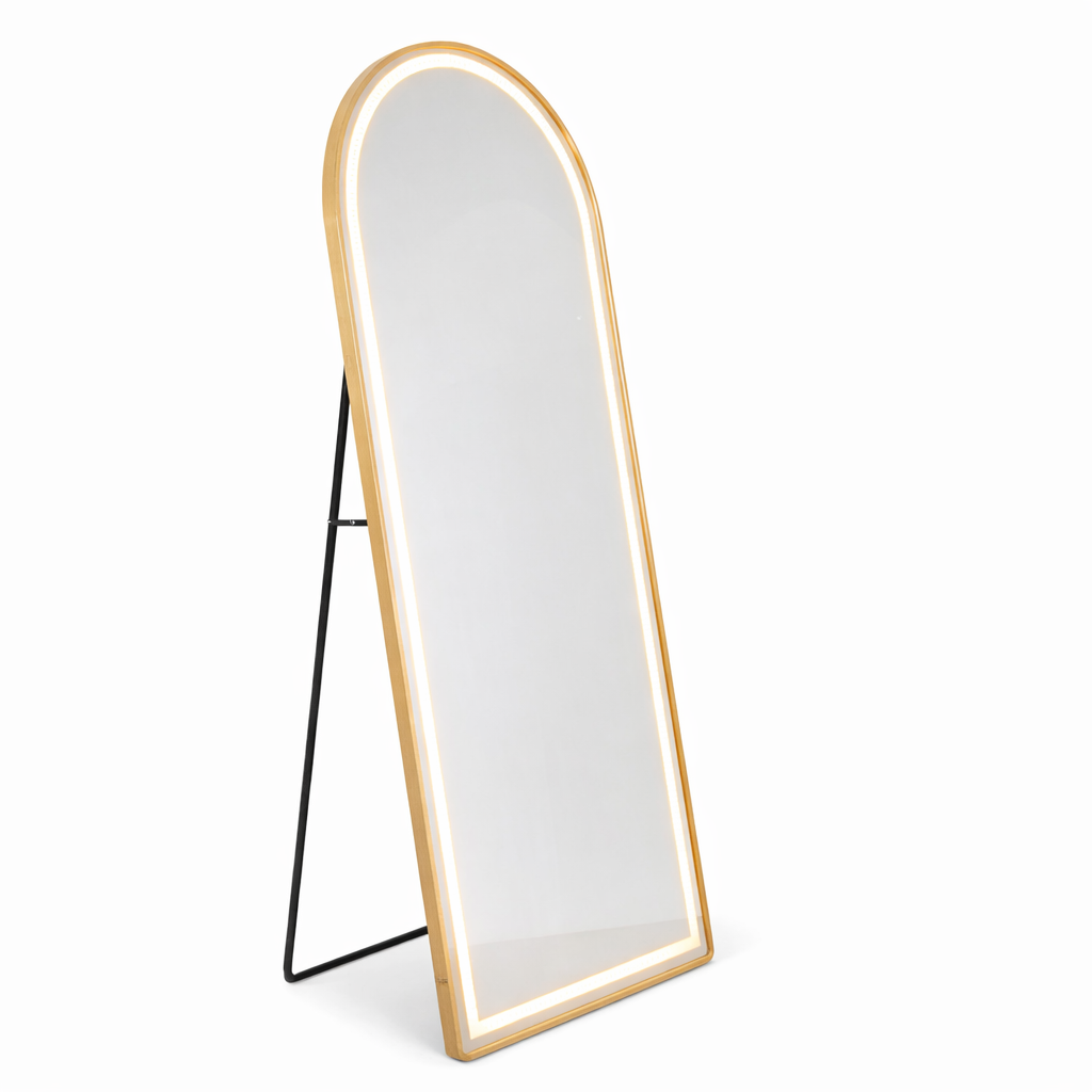 Led modena cheval arch mirror  170 x 70cm - Gold