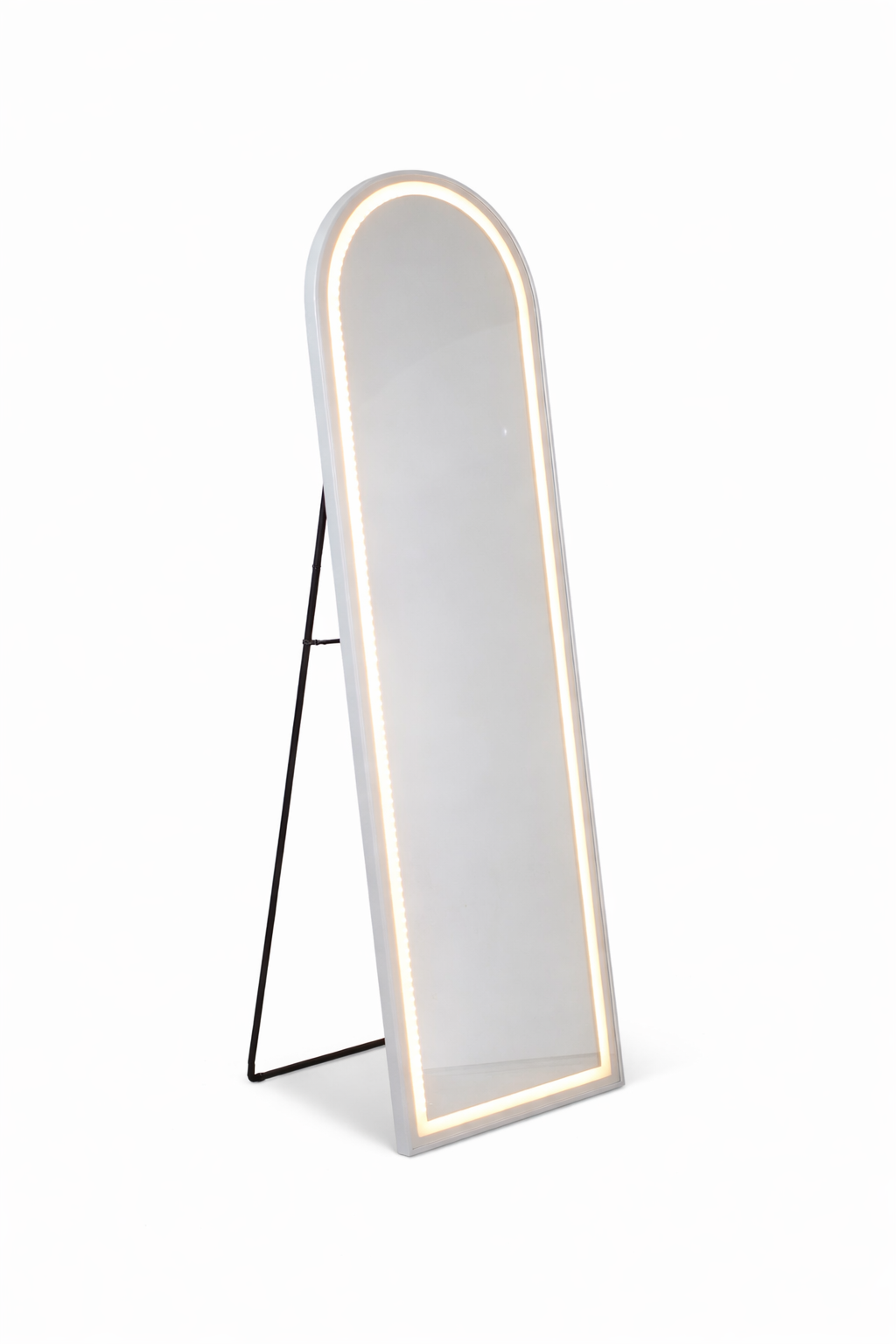 Led modena cheval arch mirror  160 x 50cm - White