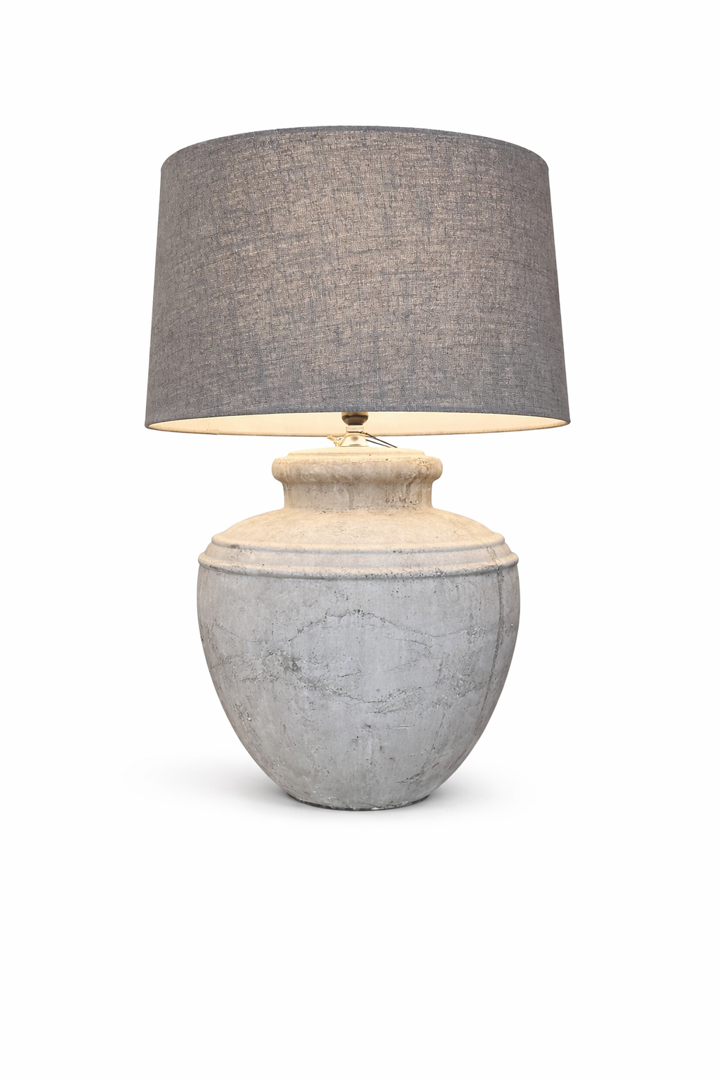 Meg-  Grey Stone Ceramic Lamp
