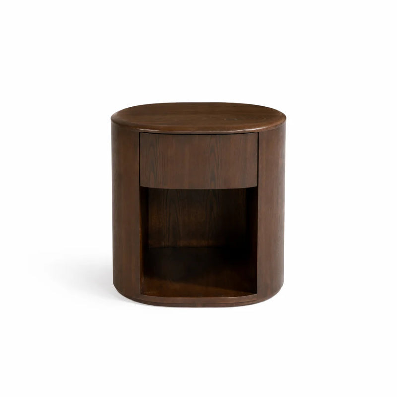 Tuscan 1 Drawer End Table brown color
