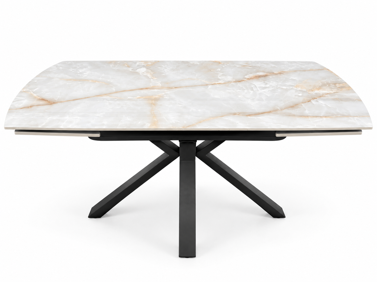 Positano  Swivel Extendable Table - White/ Gold Vein Sintered Stone