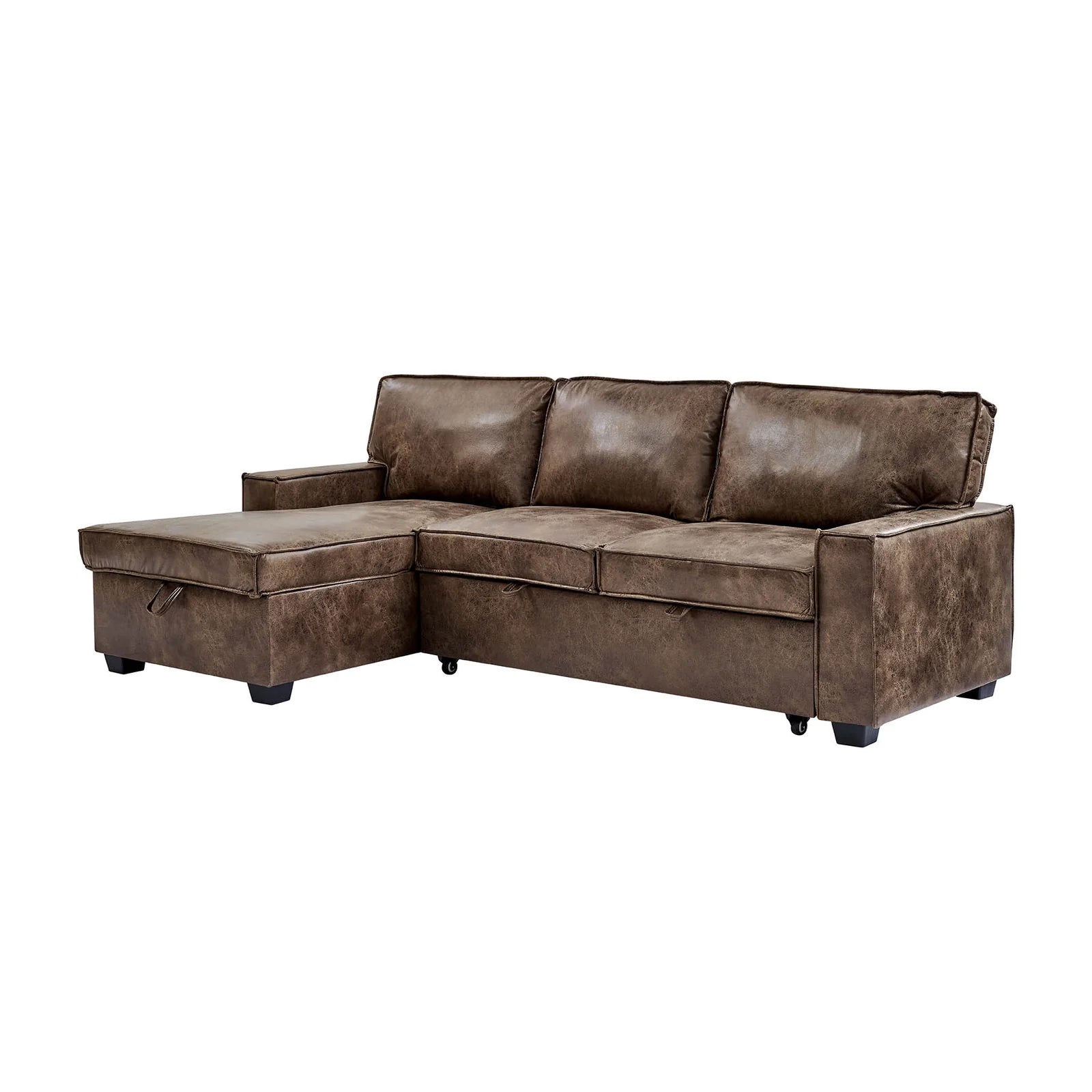 Harvard LHF Sofa Bed - Leather aire Brown