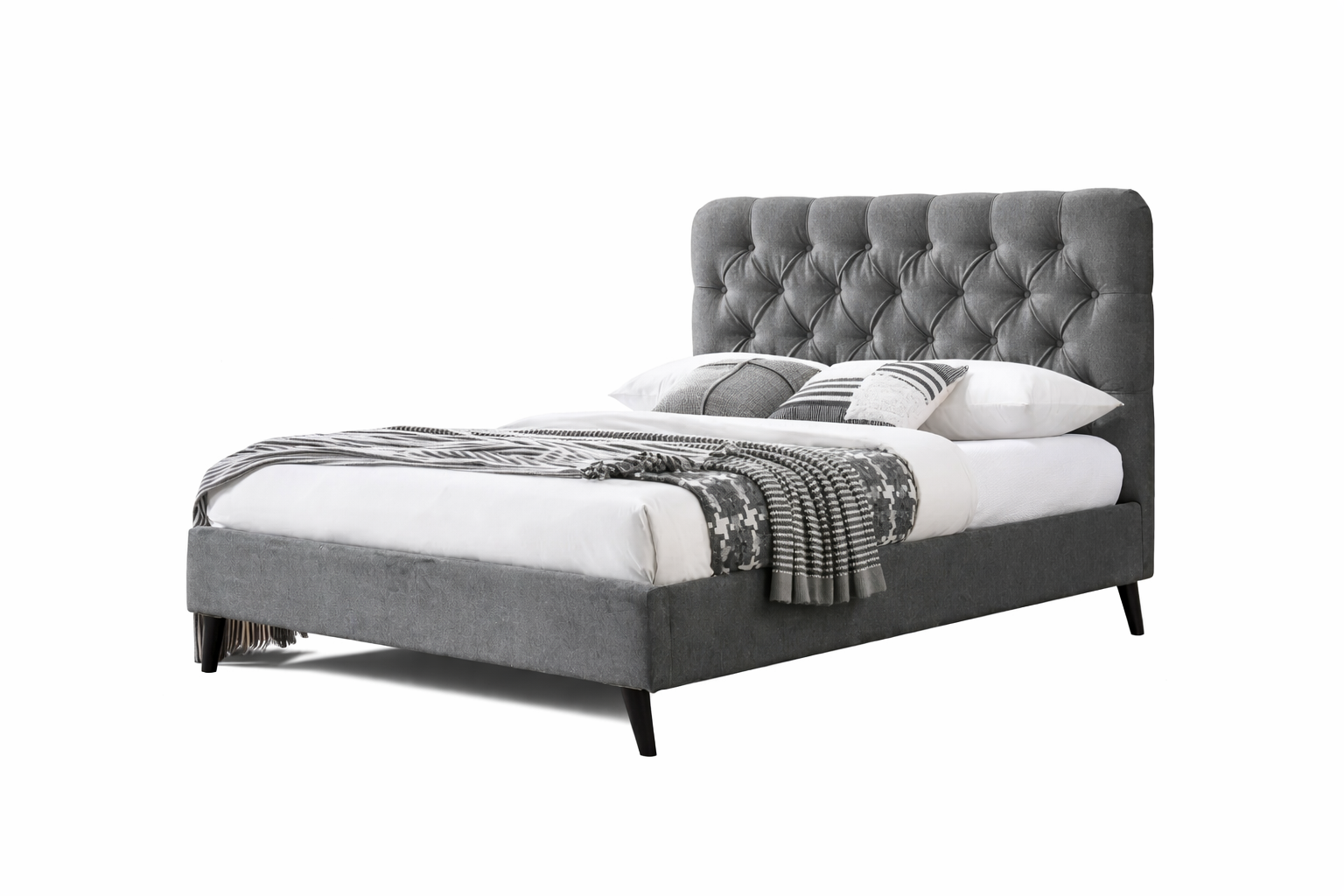 Pene Bed Double - Dark Grey